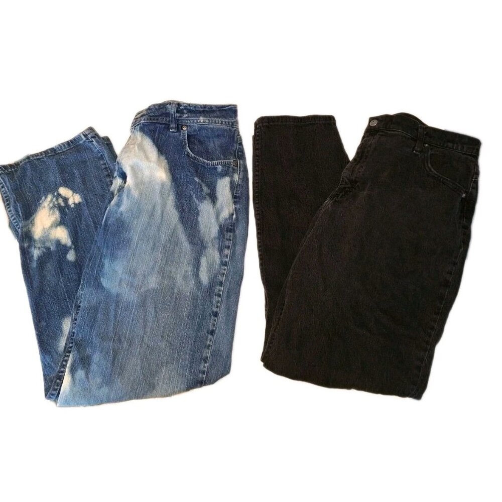 Riders By Lee Women's  Size 18 Blue AND Black Jeans 38x30 BUNDLE OF TWO